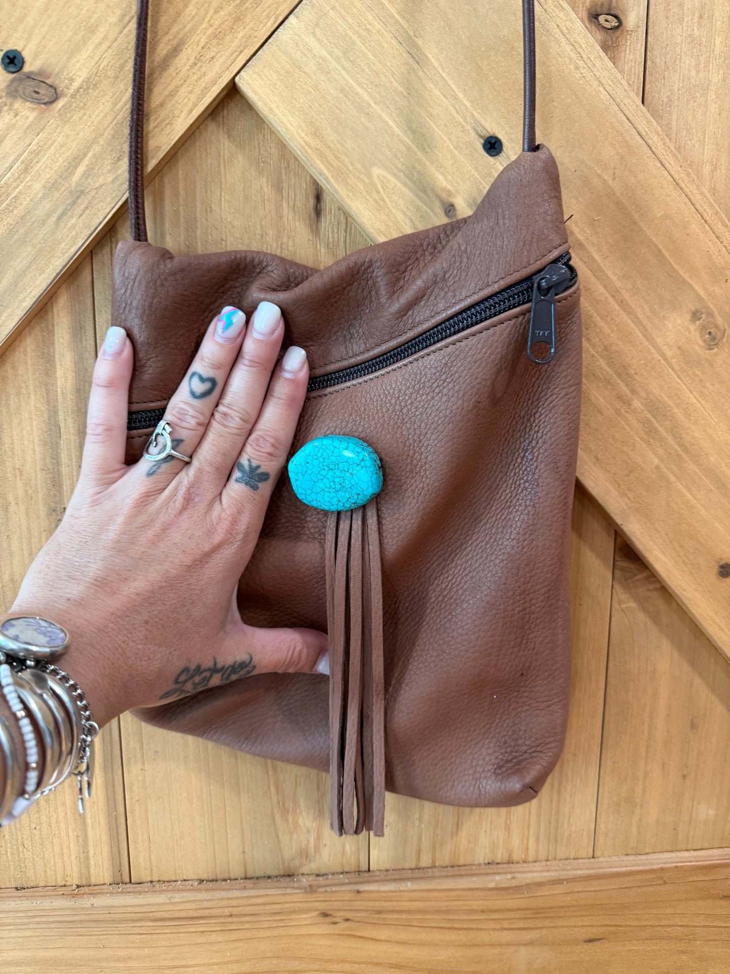 Calf Skin Leather Crossbody