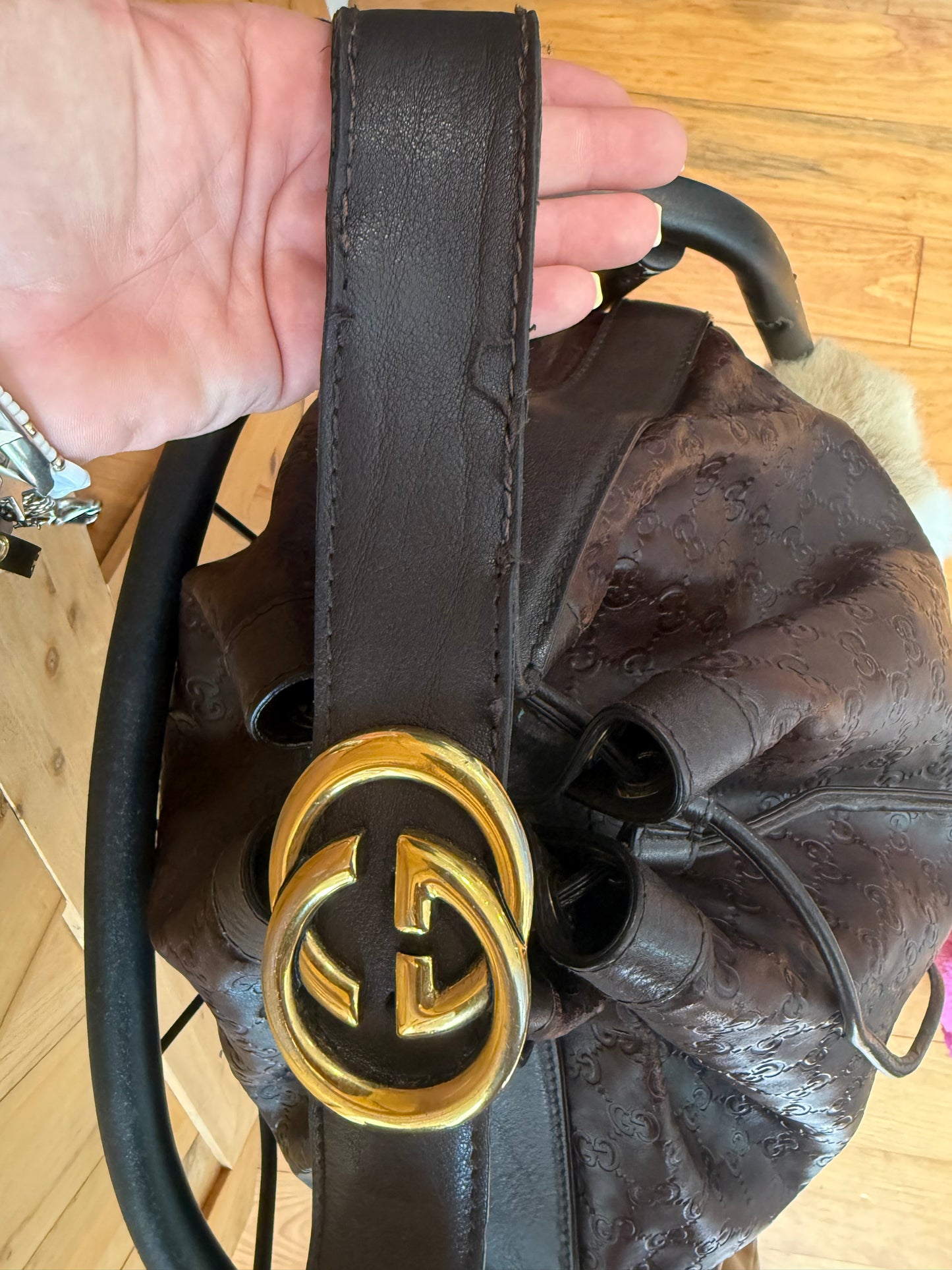 GUCCI Medium Guccissima Icon Hobo Tote