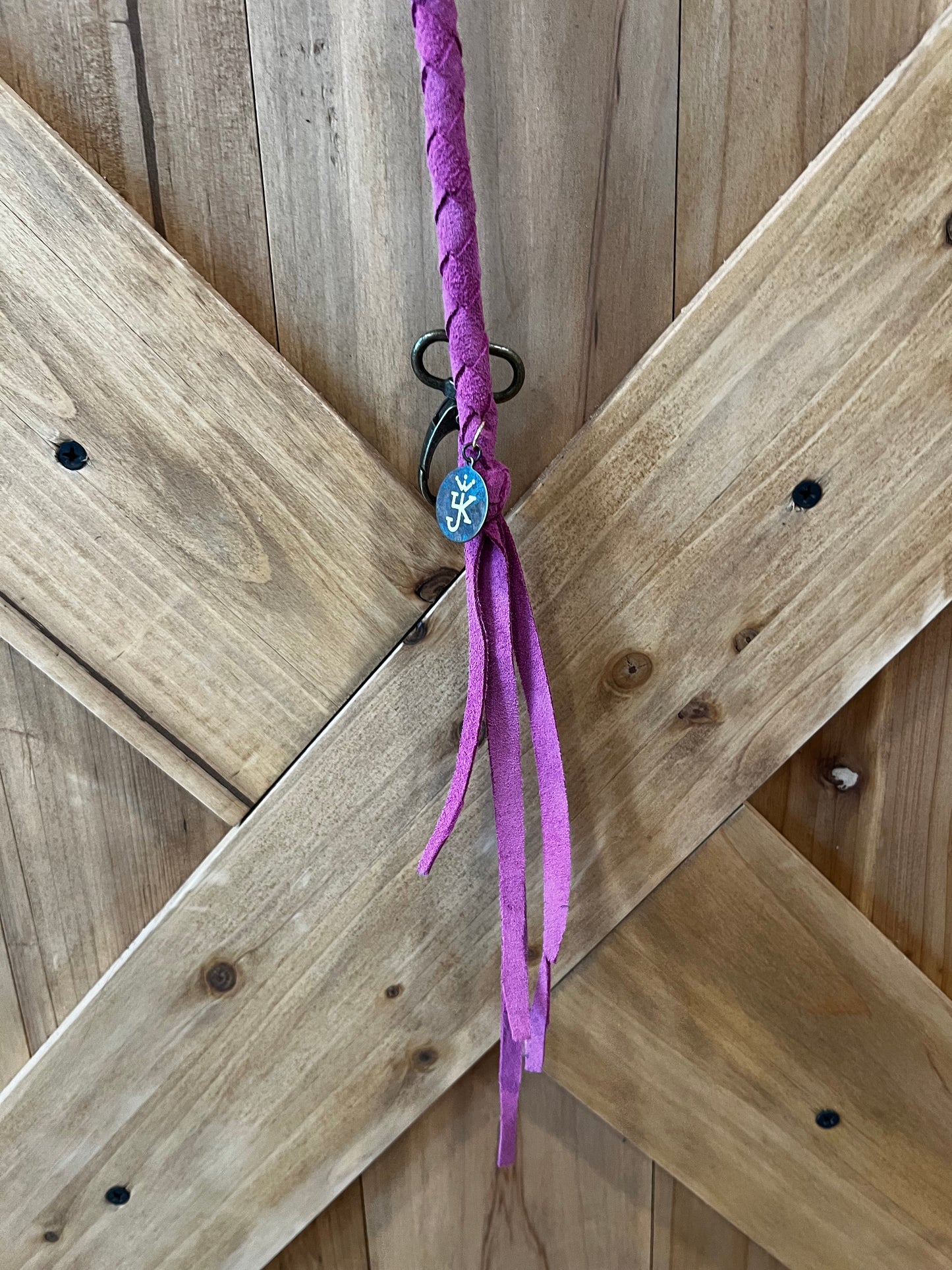 Pink Braided Crossbody Strap