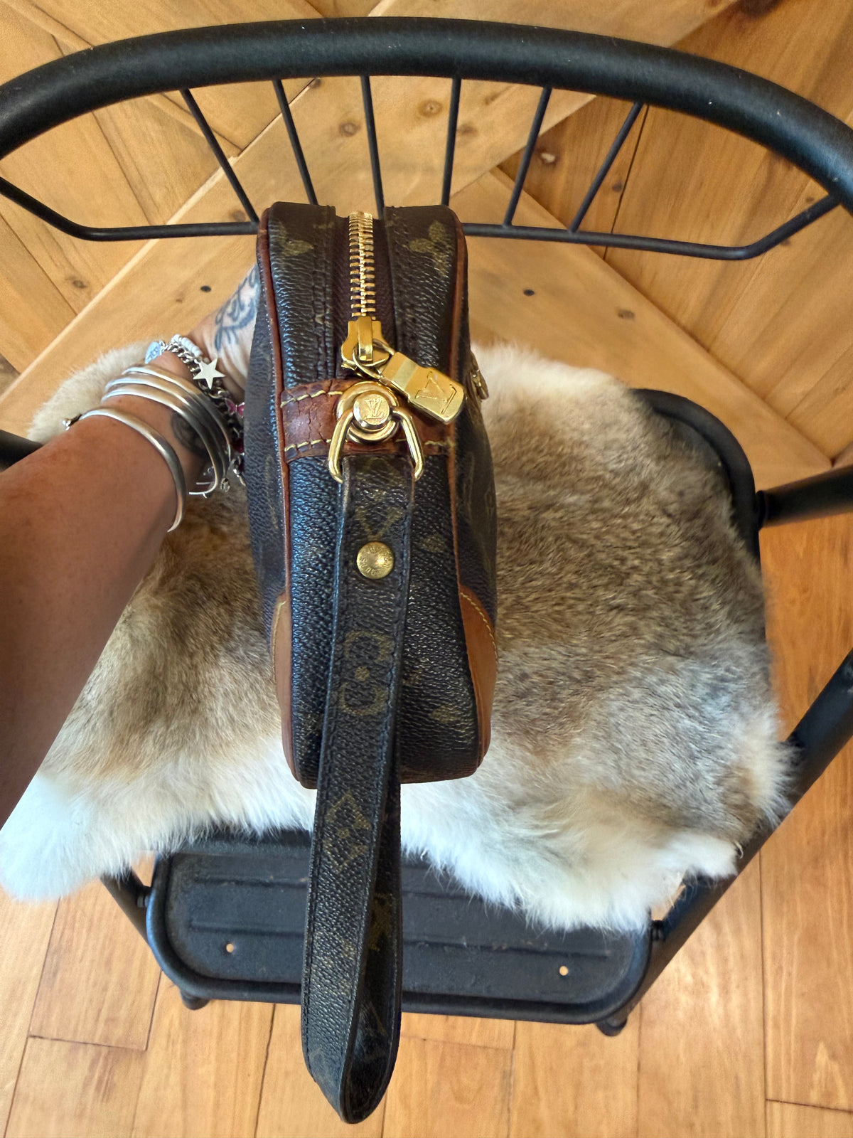 LV Vintage Marly Dragonne Wristlet