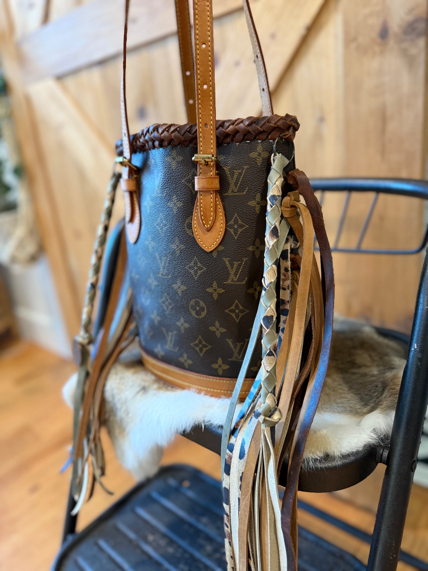 Olive/Leopard/Brown Bucket Bag