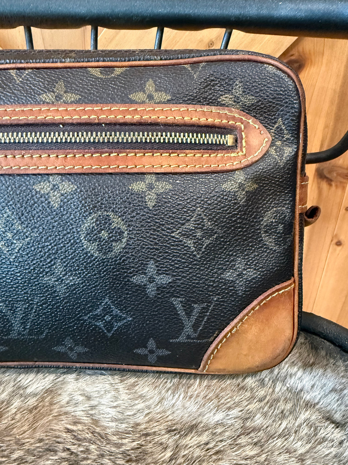 LV Vintage Marly Dragonne Wristlet