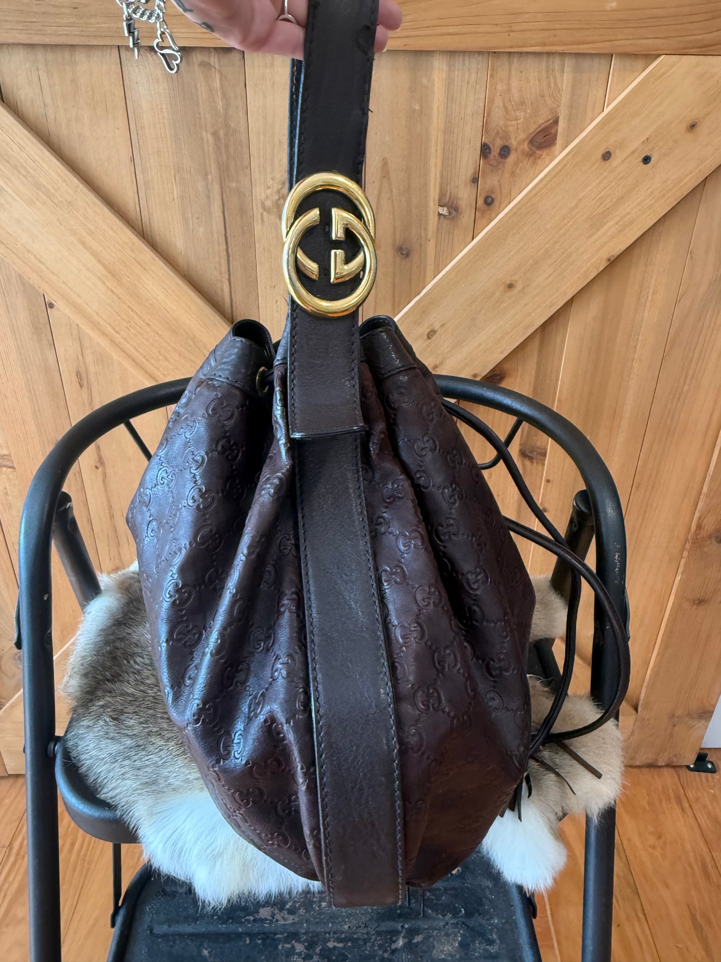 GUCCI Medium Guccissima Icon Hobo Tote