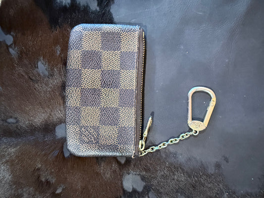 Damier Ebene Keychain/Card Holder