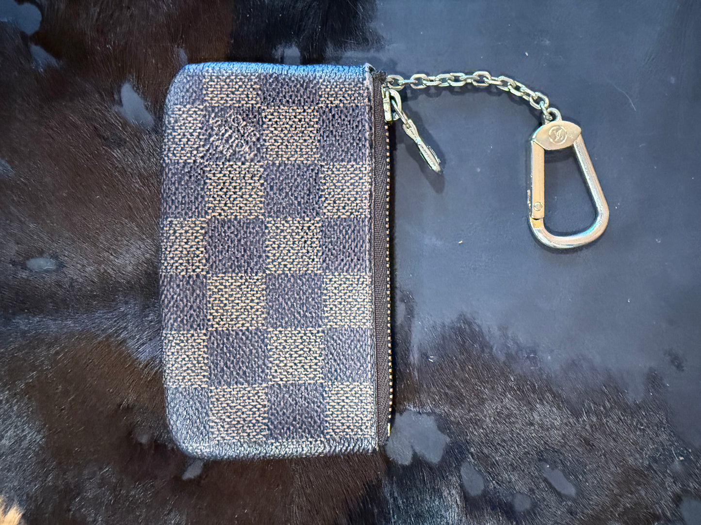 Damier Ebene Keychain/Card Holder