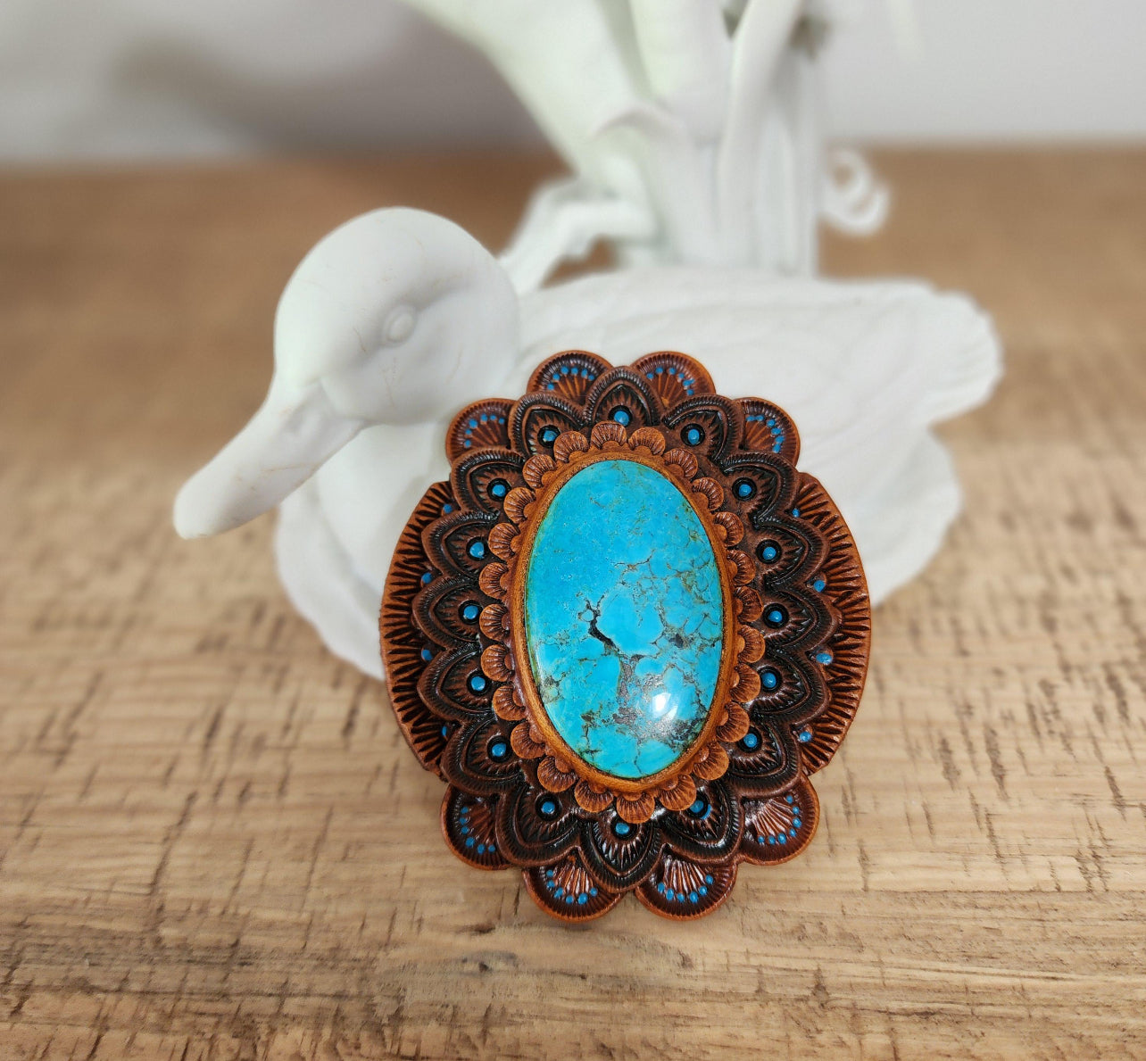 Oval Turquoise Inlay