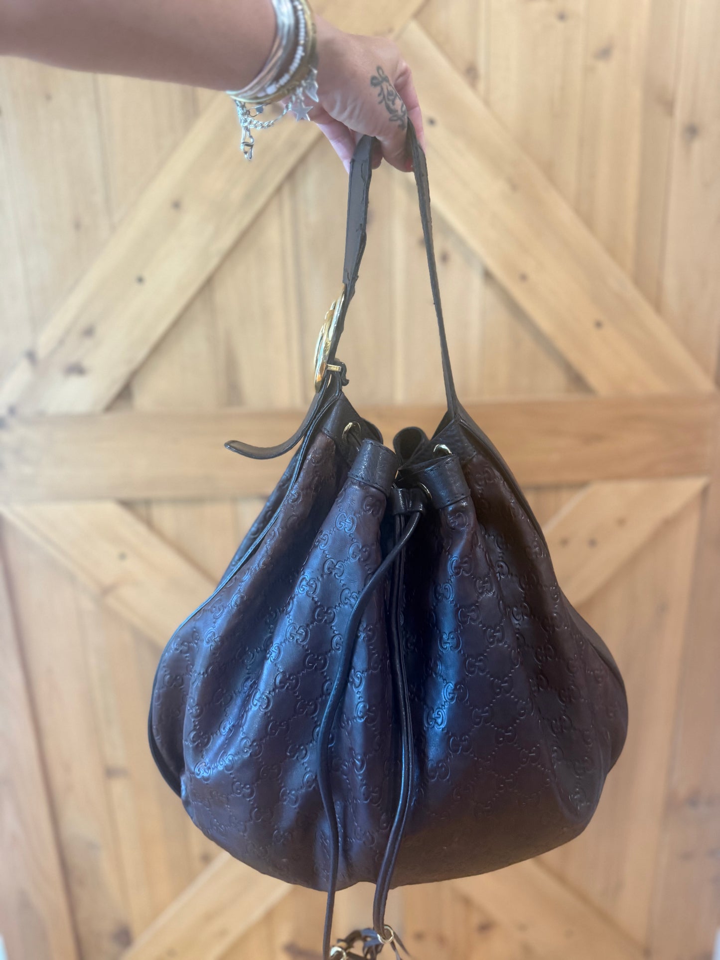 GUCCI Medium Guccissima Icon Hobo Tote