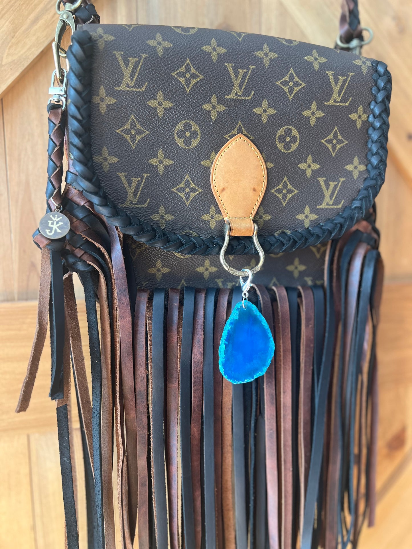 Agate Slice Purse Charm