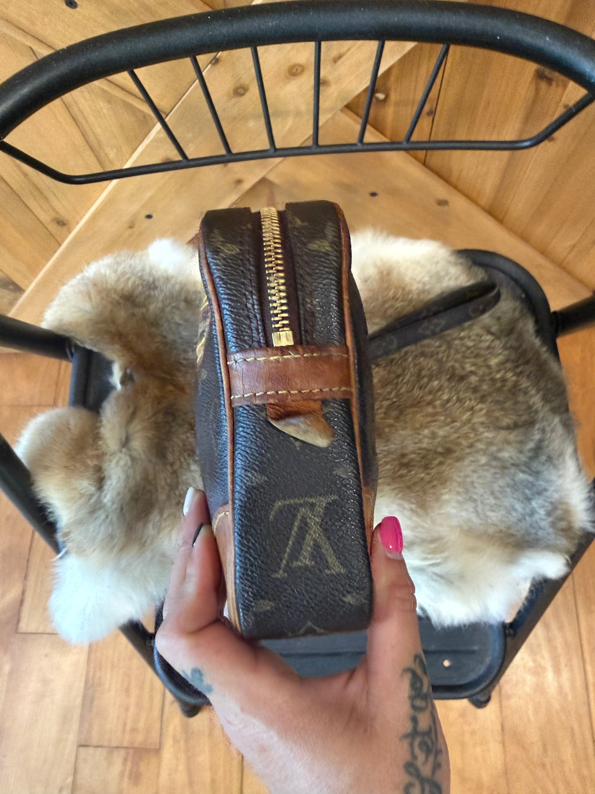 LV Vintage Marly Dragonne Wristlet
