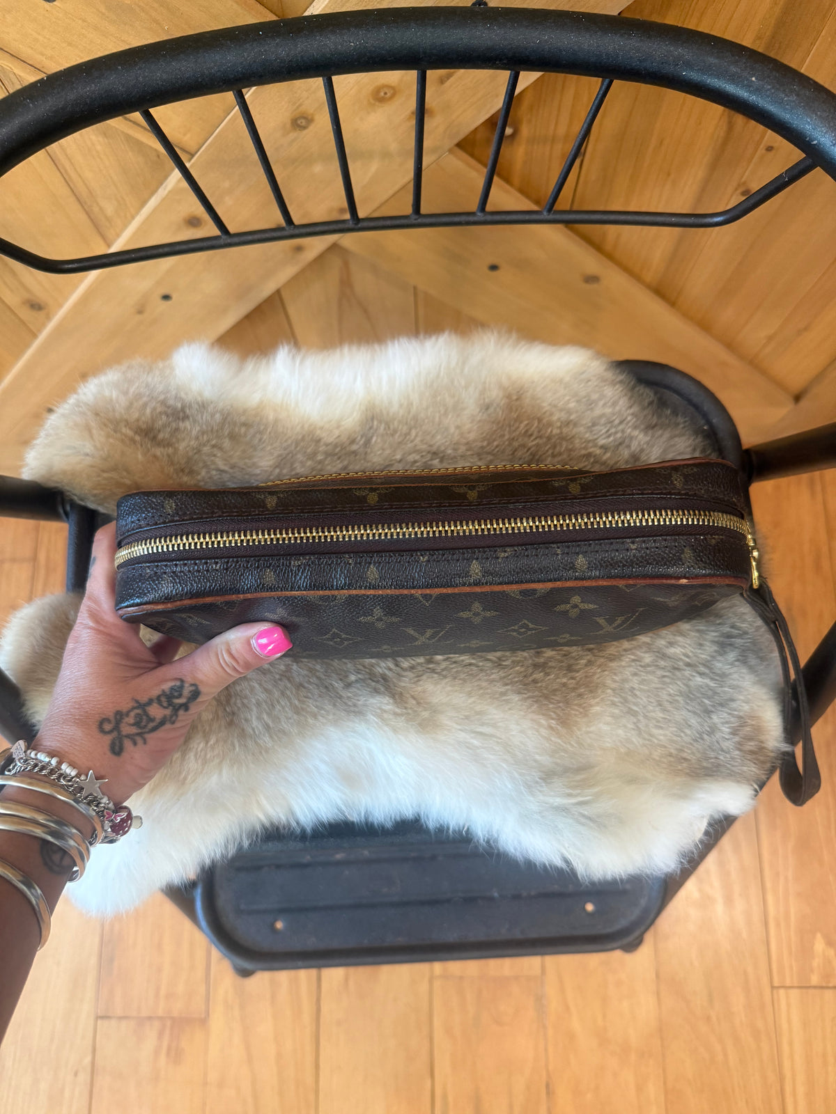 LV Vintage Marly Dragonne Wristlet