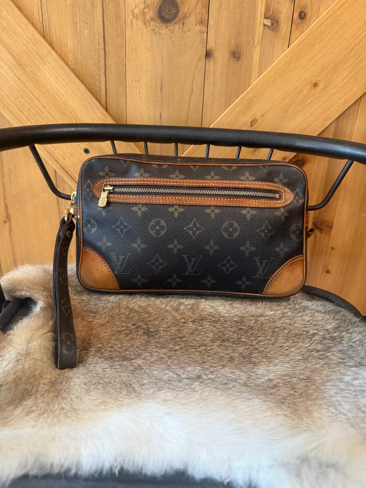 LV Vintage Marly Dragonne Wristlet