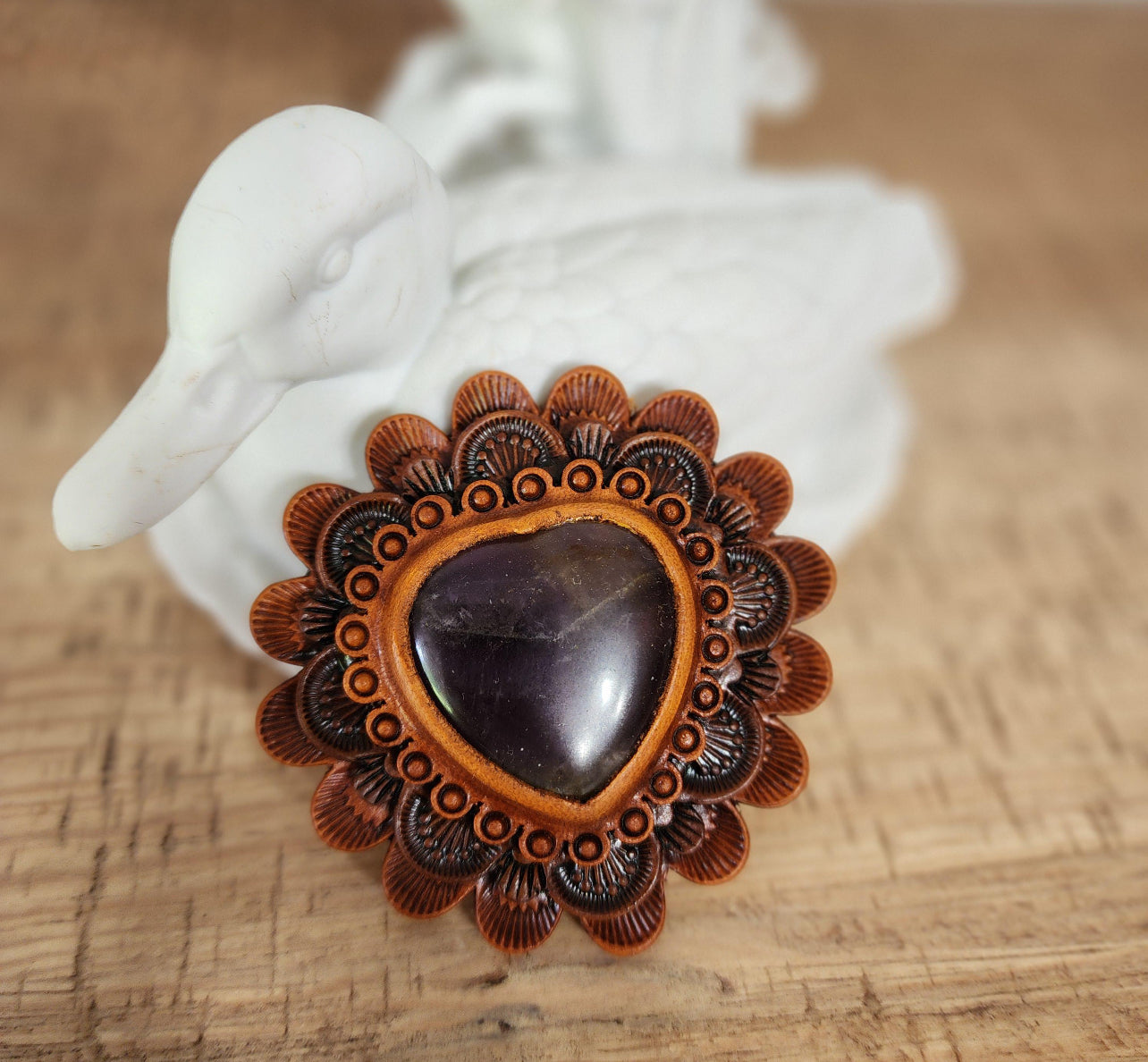 Amethyst Heart Inlay