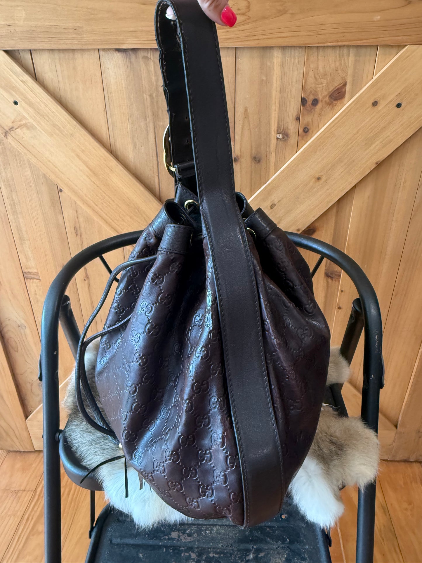 GUCCI Medium Guccissima Icon Hobo Tote